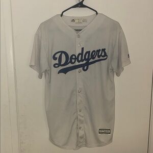 Majestic Los Angeles Dodgers White Button-Front Jersey